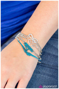 Paparazzi "Then Love Swooped In" Blue Bracelet Paparazzi Jewelry