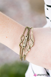 Paparazzi "Then Love Swooped In" Brass Bracelet Paparazzi Jewelry