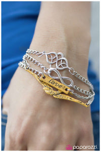 Paparazzi "Then Love Swooped In" Yellow Bracelet Paparazzi Jewelry