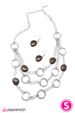 Paparazzi "The Optimist" Brown Necklace & Earring Set Paparazzi Jewelry