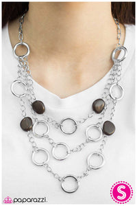 Paparazzi "The Optimist" Brown Necklace & Earring Set Paparazzi Jewelry