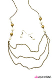 Paparazzi "The Outer Limits" Brass Necklace & Earring Set Paparazzi Jewelry