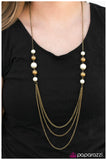 Paparazzi "The Outer Limits" Brass Necklace & Earring Set Paparazzi Jewelry