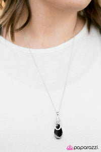 Paparazzi "The Perfect Storm" Black Necklace & Earring Set Paparazzi Jewelry