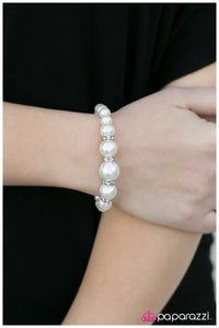 Paparazzi "The Princess Bride" White Bracelet Paparazzi Jewelry