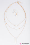 Paparazzi "The Quest For Fire" White Necklace & Earring Set Paparazzi Jewelry