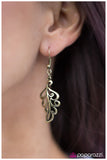 Paparazzi "The QUILL Of It All" Brass Earrings Paparazzi Jewelry