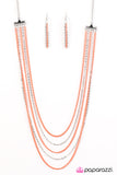 Paparazzi "The Rebel In Me" Orange Necklace & Earring Set Paparazzi Jewelry