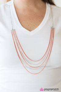 Paparazzi "The Rebel In Me" Orange Necklace & Earring Set Paparazzi Jewelry