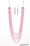 Paparazzi "The Rebel In Me" Pink Necklace & Earring Set Paparazzi Jewelry