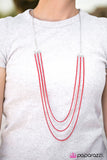 Paparazzi "The Rebel In Me" Red Necklace & Earring Set Paparazzi Jewelry