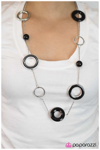 Paparazzi "The Ringleader" Black Necklace & Earring Set Paparazzi Jewelry