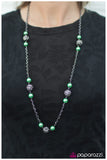 Paparazzi "The Rocker - Green" Necklace & Earring Set Paparazzi Jewelry