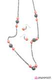 Paparazzi "The Rocker - Orange" Necklace & Earring Set Paparazzi Jewelry