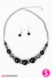 Paparazzi "The Rockettes" Black Necklace & Earring Set Paparazzi Jewelry