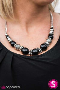 Paparazzi "The Rockettes" Black Necklace & Earring Set Paparazzi Jewelry