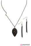 Paparazzi "The Sky Is Falling" Black Necklace & Earring Set Paparazzi Jewelry