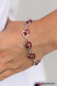 Paparazzi "The Song Of The Heart" Red Bracelet Paparazzi Jewelry