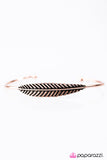 Paparazzi "The Sooner The FEATHER - Copper" bracelet Paparazzi Jewelry