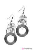 Paparazzi "The Spin-Off - Black" earring Paparazzi Jewelry