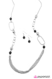 Paparazzi "The Start of Something Beautiful" Black Necklace & Earring Set Paparazzi Jewelry