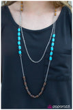 Paparazzi "The Tides Have Turned" Blue Necklace & Earring Set Paparazzi Jewelry