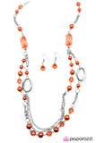 Paparazzi "The Toast of the Town" Orange Necklace & Earring Set Paparazzi Jewelry