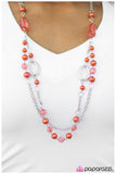 Paparazzi "The Toast of the Town" Orange Necklace & Earring Set Paparazzi Jewelry