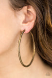 Paparazzi "The Tough Girl" Brass Hoop Earrings Paparazzi Jewelry