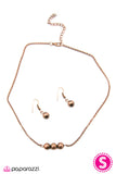 Paparazzi "The TRIO Grande" Copper Necklace & Earring Set Paparazzi Jewelry