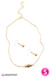 Paparazzi "The TRIO Grande" Gold Necklace & Earring Set Paparazzi Jewelry