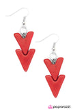 Paparazzi "The Way the Wind Blows" Red Earrings Paparazzi Jewelry