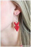Paparazzi "The Way the Wind Blows" Red Earrings Paparazzi Jewelry