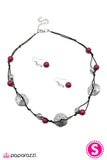 Paparazzi "The Wayward Traveler" Pink Necklace & Earring Set Paparazzi Jewelry