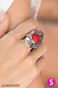 Paparazzi "The Western Front" Red Ring Paparazzi Jewelry