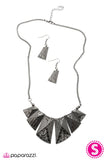 Paparazzi "The Wild Kingdom" Black Necklace & Earring Set Paparazzi Jewelry