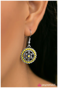 Paparazzi "The Wonder Wheel" Yellow Earrings Paparazzi Jewelry