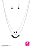 Paparazzi "The World Is My Runway" Black Necklace & Earring Set Paparazzi Jewelry