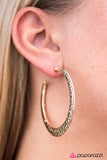 Paparazzi "The World Is SHINE - Gold" earring Paparazzi Jewelry