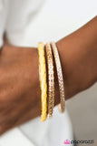 Paparazzi "The World Re-CORD" Yellow Bracelet Paparazzi Jewelry