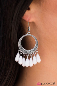 Paparazzi "Think Color - White" earring Paparazzi Jewelry