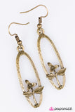 Paparazzi "Thinking Of Tulips - Brass" earring Paparazzi Jewelry