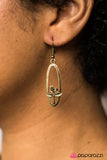 Paparazzi "Thinking Of Tulips - Brass" earring Paparazzi Jewelry