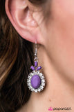 Paparazzi "Think Like a Queen - Purple" earring Paparazzi Jewelry