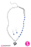 Paparazzi "This May HEART A Little" Blue Necklace & Earring Set Paparazzi Jewelry