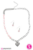 Paparazzi "This May HEART A Little" Pink Necklace & Earring Set Paparazzi Jewelry