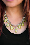 Paparazzi "This Side Of Malibu" Green Necklace & Earring Set Paparazzi Jewelry