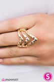 Paparazzi "Three Point Lineup" Gold Ring Paparazzi Jewelry