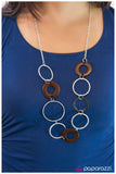 Paparazzi "Three Ring Circus" Brown Necklace & Earring Set Paparazzi Jewelry