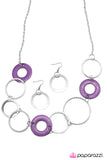 Paparazzi "Three Ring Circus" Purple Necklace & Earring Set Paparazzi Jewelry